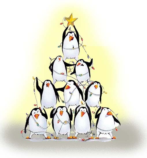 christmas penguin carriage